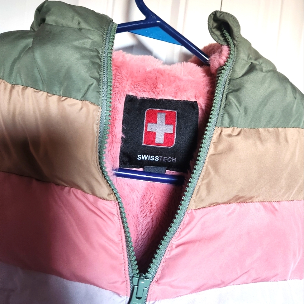 SWISS TECH PUFFER COAT FUR LINED- 18 MONTH - Picture 4 of 8